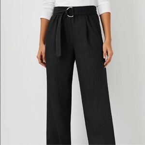 Ann Taylor “The Belted Flannel Wide Leg Pant”